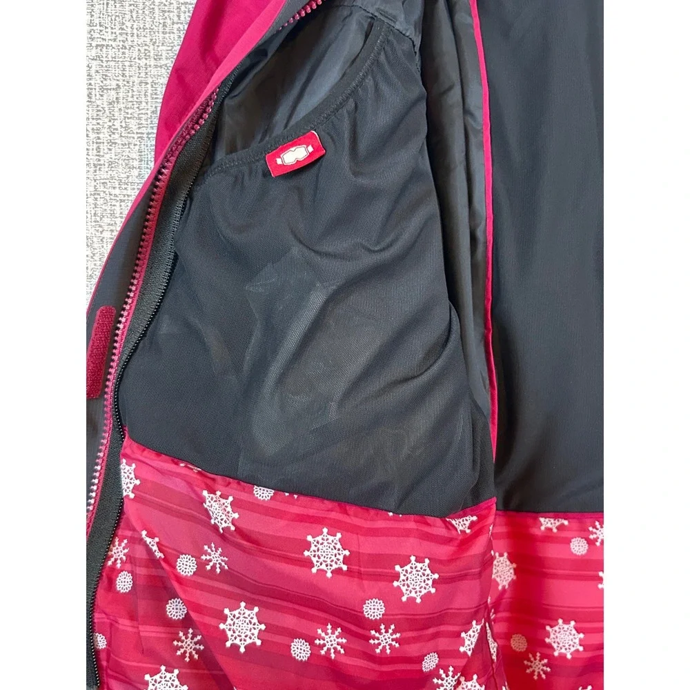 VTG LL Bean Womens‎ Small Magenta Hooded Ski Jacket Nylon Shell Gorpcore Snow
